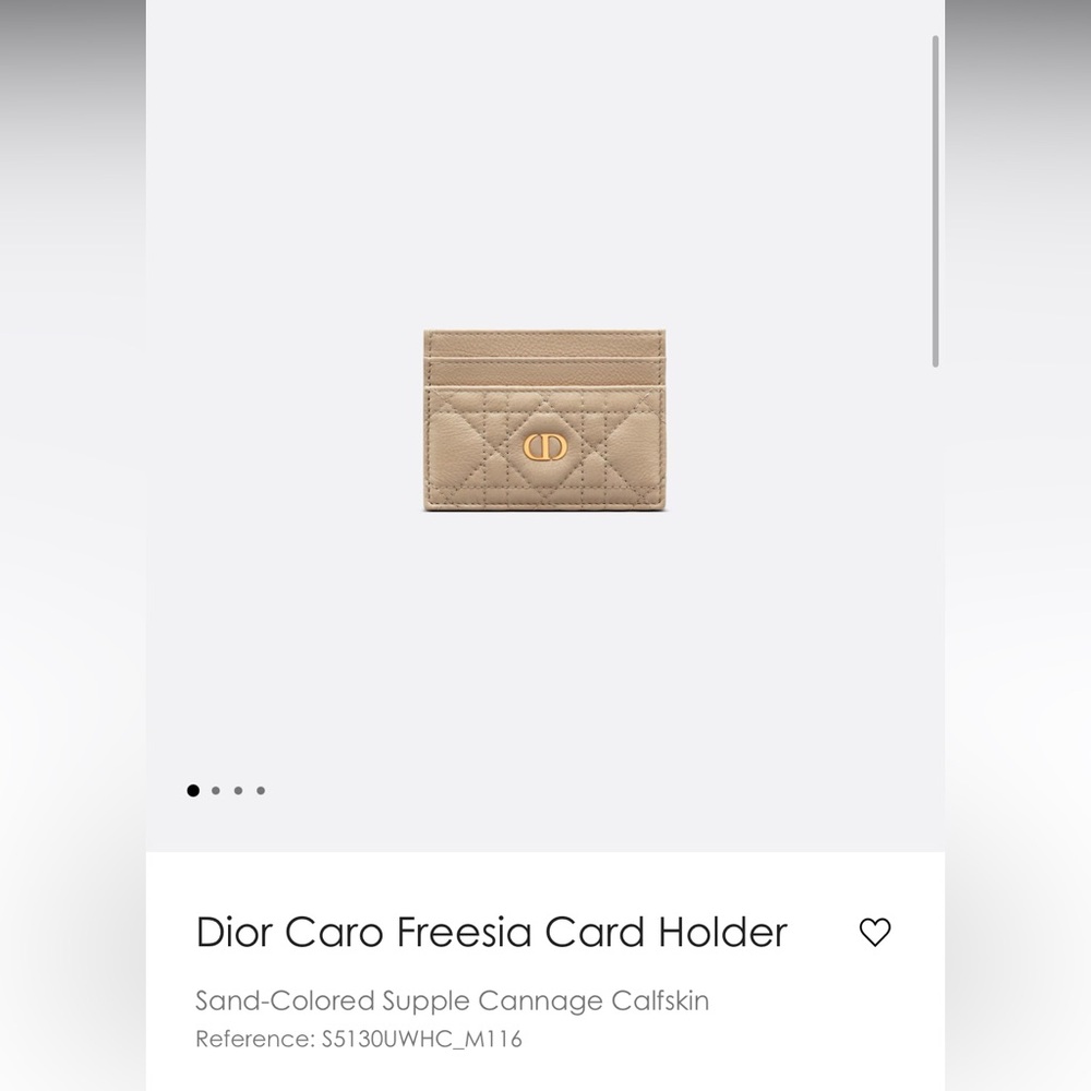 Dior Caro Freesia Card Holder